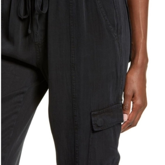 Thread & Supply Black Lightweight Pull On Cargo Pocket Jogger Pant Women's XXS - Picture 6 of 12